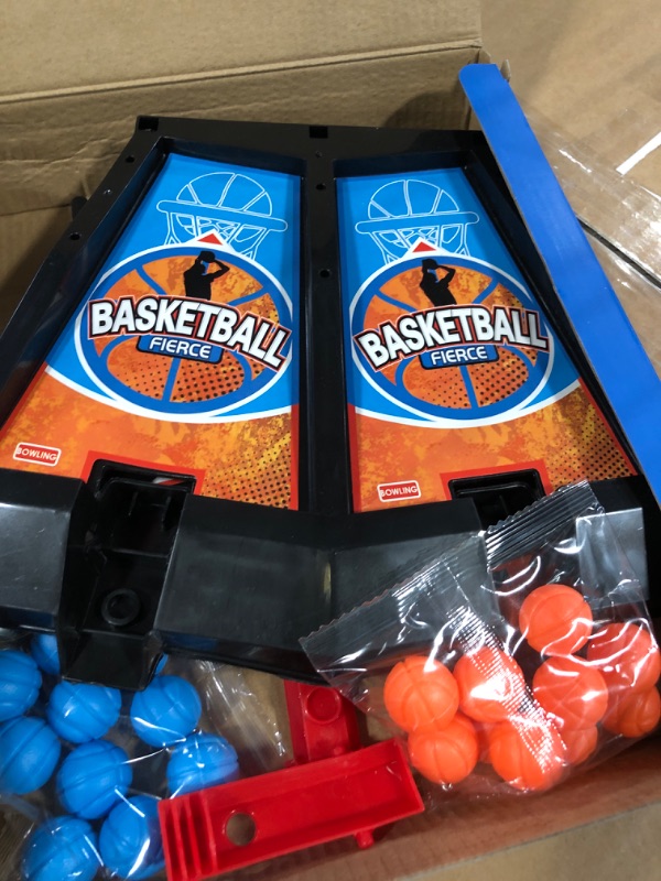 Photo 1 of AMOR PRESENT 28PCS Tabletop Basketball Game Set, Desktop Basketball Game Basketball Shooting Game Toy for Boys Girls Adults, Christmas Stocking Stuffers, White Elephant Gifts