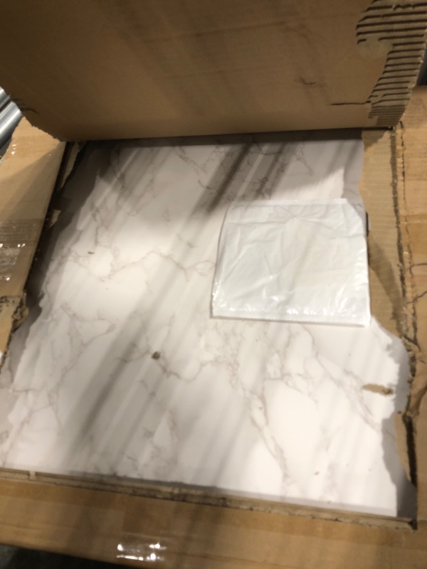 Photo 1 of BEIYANG 2 PCS Photo Backdrop Boards with 2 PCS Brackets for Flat Lay or Food Photography Background, Durable Waterproof Realistic Photo Backgrounds for Product Photography 24x24in Marble Texture