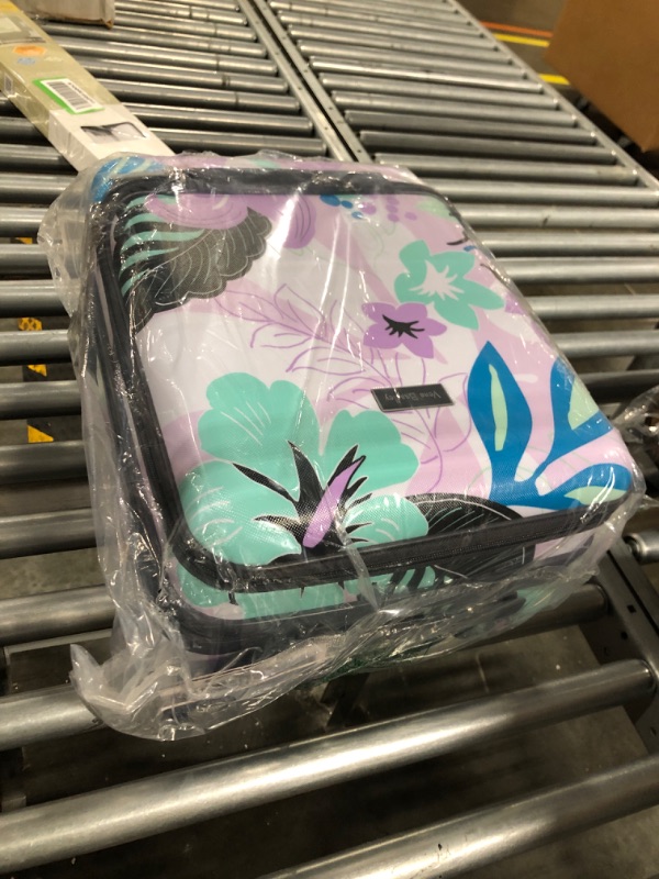 Photo 2 of Vera Bradley Women's Hardside Underseat Rolling Suitcase Luggage, Island Floral Purple, One Size One Size Island Floral Purple