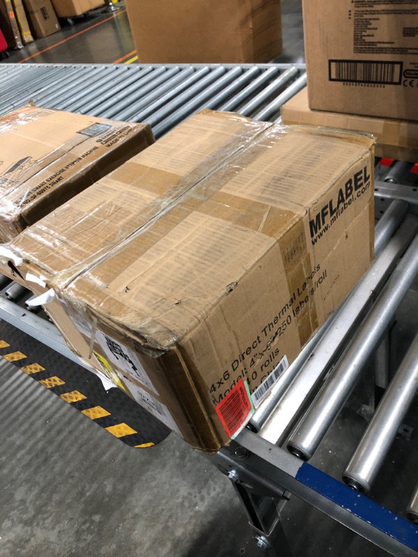 Photo 1 of MFLABEL® 4x6 Direct Thermal Labels, Thermal Shipping Labels with Perforated, Commercial Grade, for Thermal Printer, 250 Labels/1 Roll, 20 Rolls 250 Labels/ Rolls 20 Rolls