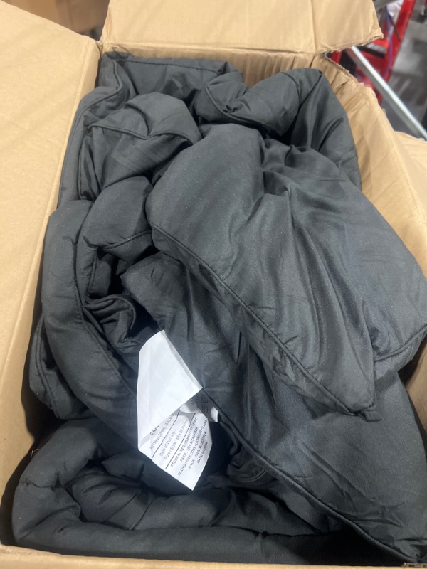 Photo 3 of 1300 Series All Season Goose Down Alternative Comforter Full/Queen / Black Full/Queen Black