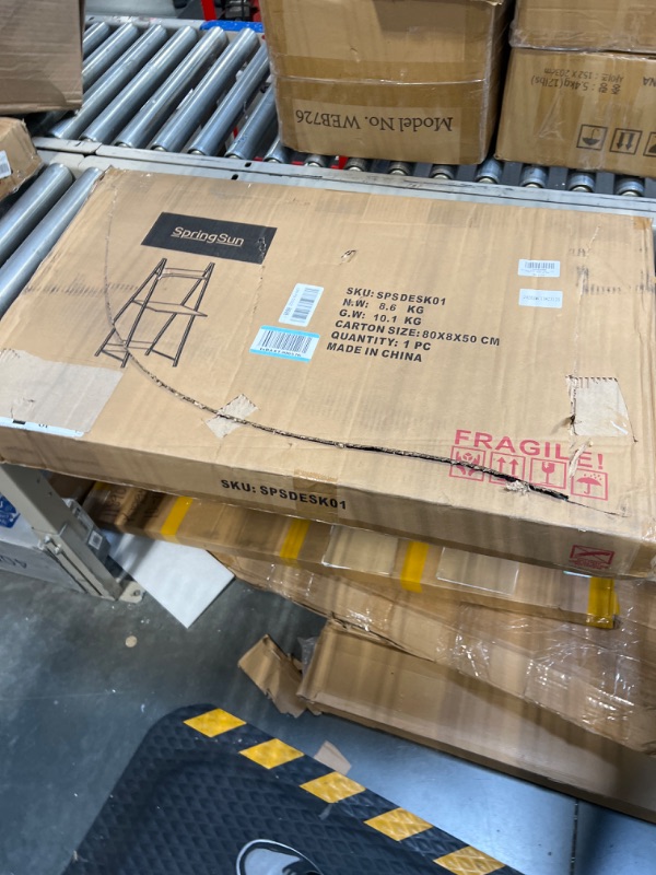 Photo 1 of SpringSun 2-Tier Ladder Computer Desk with Storage Bookshelf, Modern Writting Table for Office and Home