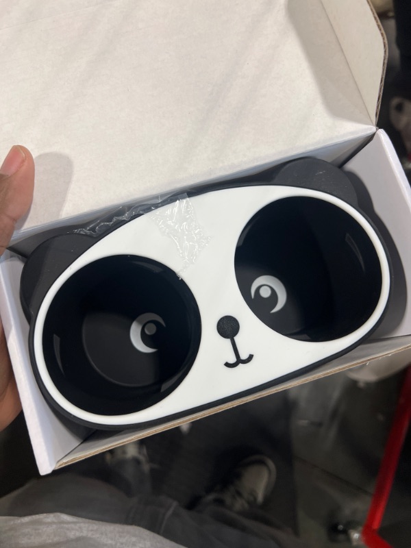 Photo 1 of BEEGROW Center Cosole Cup Holder Insert for 2023 2022 2021 Tesla Model Y Model 3, Cute Panda Tesla Interior Accessories