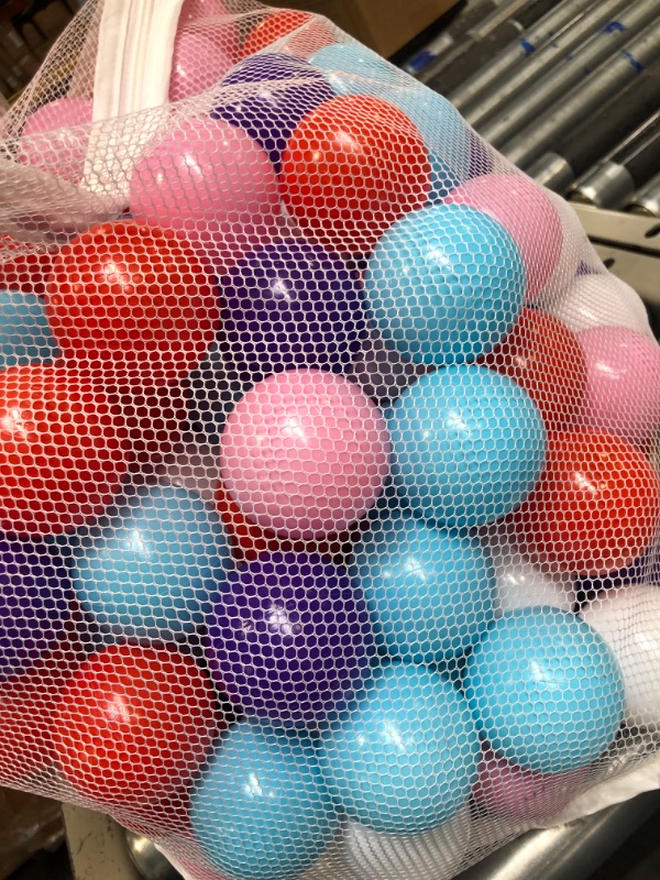 Photo 2 of Click N' Play Pastel Colors Ball Pit Balls for Kids, 200 Pack - Plastic Refill Balls, Phthalate & BPA Free, Reusable Storage Bag with Zipper, Gift for Toddlers and Kids, Plastic Balls for Ball Pit