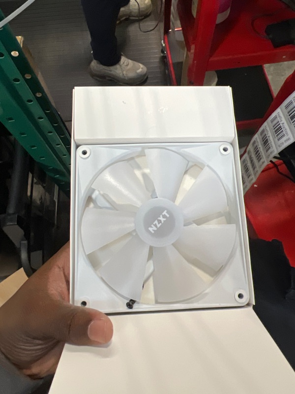 Photo 1 of NZXT F140 RGB Core - 140mm Hub-Mounted RGB Fan - 8 Individually-Addressable LEDs - Semi-Translucent Blades - High Static Pressure & Airflow - Quiet Operation - PWM Control - CAM Software - White 140mm Single Pack White