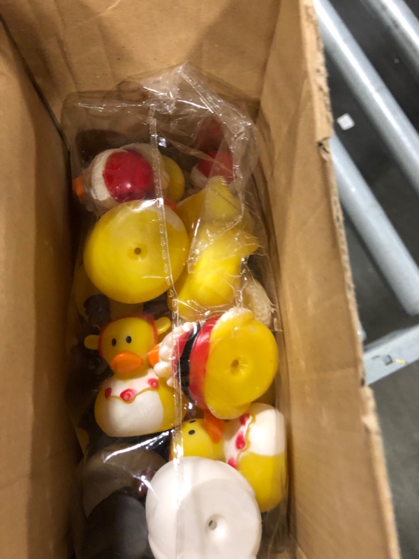 Photo 1 of Deekin 48 Pcs Christmas Rubber Ducks 2.4'' Toys Fancy Christmas Ducks Party Decorations Small Rubber Ducks Funny Rubber Duck for Xmas Winter Holiday Birthday Bath Classroom Goodie Bag Fillers