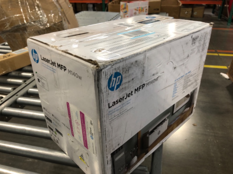 Photo 2 of HP LaserJet MFP M140w Wireless Black and White All-in-One Printer (7MD72F), White New Version: M140w