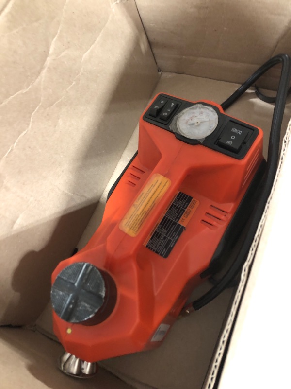 Photo 1 of YOMTOVM Electric Car Jack 5Ton(11,023 LBS) 12V Hydraulic Car Jack Kit with Reflective Security Vest,Impact Wrench and Tire Inflator Pump for SUV Sedan Truck Change Tires Garage Repair