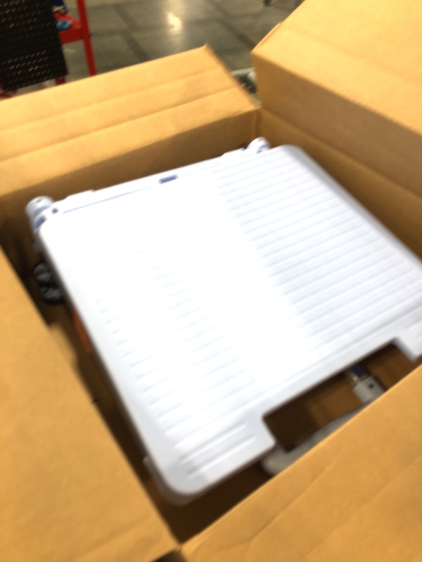 Photo 1 of Foldable Utility Cart Collapsible Portable Crate Rolling Carts with Wheels Teacher Cart with Magnetic Lid Telescopic Cover Wear-Resistant 360°Rotate Wheel Noiseless for Shopping Storage Office Use Blue-pro