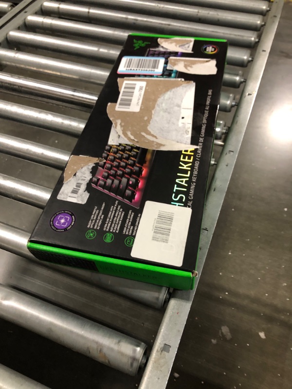 Photo 1 of Razer DeathStalker V2 Gaming Keyboard: Low-Profile Optical Switches - Clicky Purple - Ultra-Durable Coated Keycaps - Durable Aluminum Top Plate - Multi-Function Roller and Media Button - Chroma RGB Classic Black V2 Clicky Optical Switch