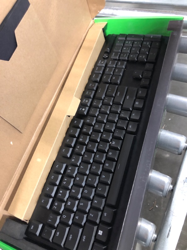 Photo 1 of Razer DeathStalker V2 Gaming Keyboard: Low-Profile Optical Switches - Clicky Purple - Ultra-Durable Coated Keycaps - Durable Aluminum Top Plate - Multi-Function Roller and Media Button - Chroma RGB Classic Black V2 Clicky Optical Switch