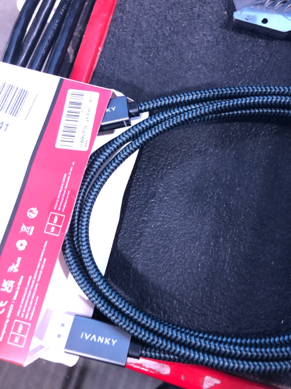 Photo 3 of VESA Certified DisplayPort Cable, iVANKY 6.6ft DP Cable 1.2,[4K@60Hz, 2K@165Hz, 2K@144Hz], Gold-Plated Braided High Speed Display Port Cable 144Hz, for Gaming Monitor, Graphics Card, TV, PC, Laptop 6.6 Feet Grey 1