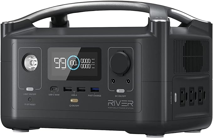 Photo 1 of EF ECOFLOW RIVER 288Wh Portable Power Station,3 x 600W(Peak 1200W) AC Outlets & LED Flashlight, Fast Charging Silent Solar Generator (Solar Panel Optional) for Emergencies Home Outdoor Camping RV