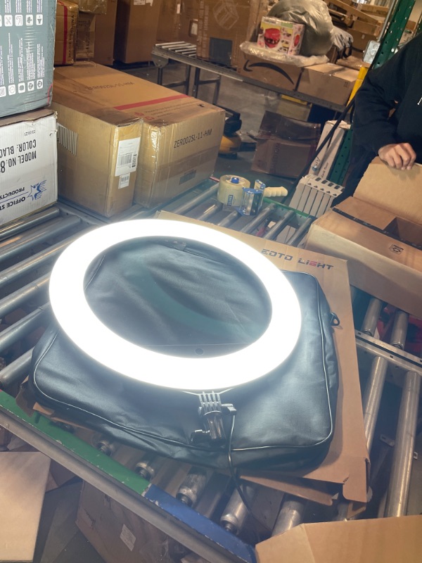 Photo 1 of 21 inch LED Ring Light with Tripod Stand, Large Selfie Ring Light with Touch Panel for YouTube Vlog Video Shooting, Makeup Studio Portrait with Carrying Bag and Remote Controller, CRI>97