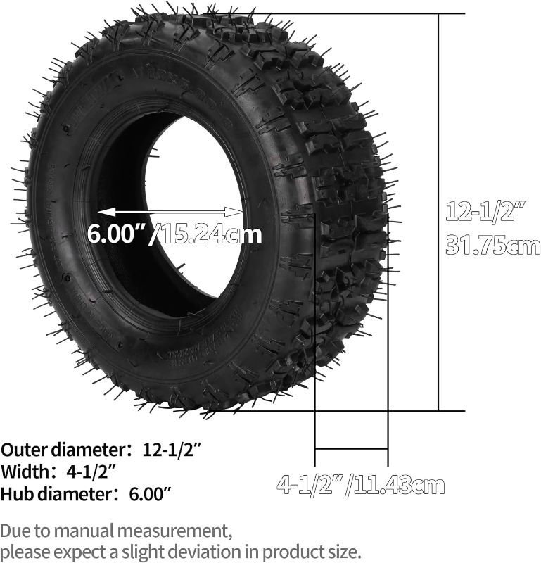 Photo 1 of RUTU 13x5.00-6 13X5-6 Tire with TR87 Angled Valve Stem for Razor Dirt Quads Yerf Dog Motovox Go Karts Dirt Bikes ATVs 4 Wheelers 2 Pack