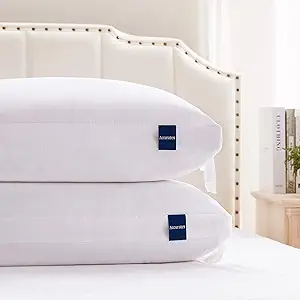 Photo 1 of ACCURATEX Bed Pillows King Size Set of 2, Hybrid Shredded Memory Foam Pillow[Adjustable Loft], Fluffy Down Alternative Fill Removable Cotton Cover, Firm Supportive Pillow for Side Back Sleepers