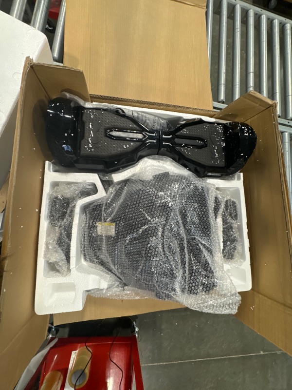 Photo 1 of EVERCROSS Hoverboard, 6.5'' Hover Board with Seat Attachment, Self Balancing Scooter with APP, Bluetooth Hoverboards for Kids & Adults Black+Kart Carbon