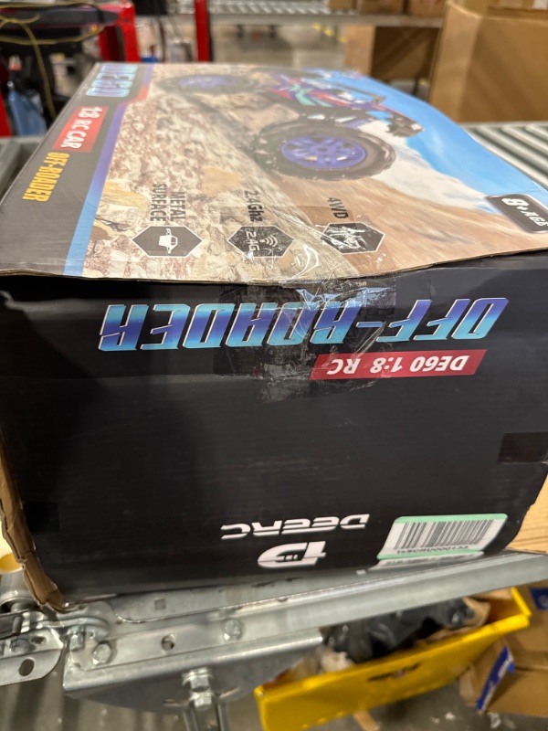 Photo 1 of DEERC DE60 Large 1:8 Scale Upgraded RC Cars Remote Control Car for Adults Boys,Off Road Monster Truck with Realistic Sound,2.4Ghz 4WD Rock Crawler Toy All Terrain Climbing,2 Batteries for 80 Min Play Classic Blue