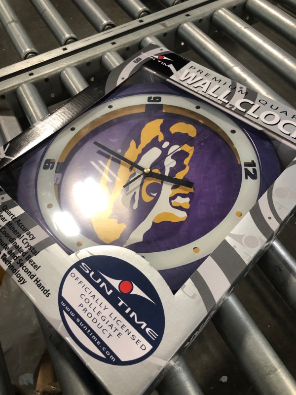 Photo 1 of Suntime ST-CO3-LST-DWCLOCK LSU Tigers-Dimension Wall Clock