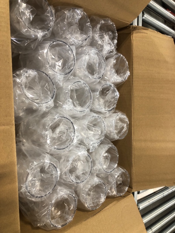 Photo 1 of 36 piece Stemless Unbreakable Crystal Clear Plastic Wine Glasses Set of 36 (12 Ounces)