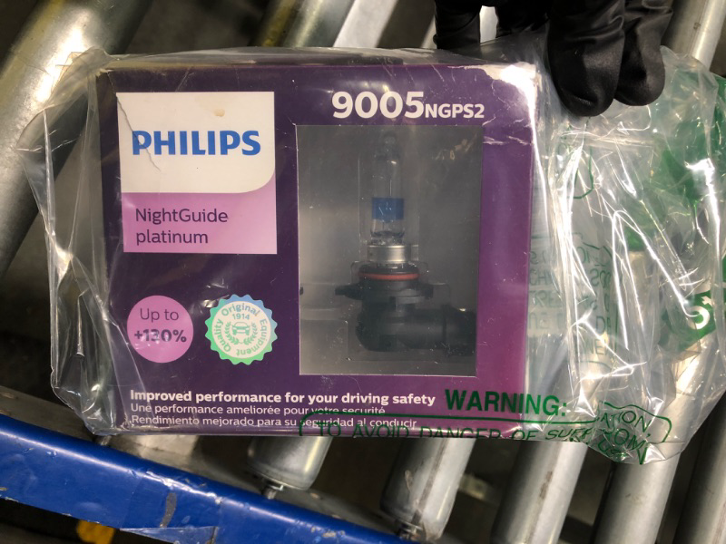 Photo 2 of Philips Automotive Lighting 9005 NightGuide Platinum Upgrade Headlight Bulb, Pack of 2 NightGuide Platinum: 130% More Vision