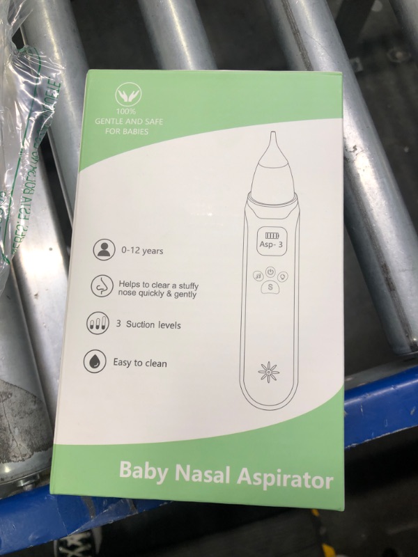 Photo 2 of Baby Nasal Aspirator - Safe, Quick, and Hygienic Nose Cleaner with Pause, Music, and Light Soothing Functions - 3 Silicone Tips, Adjustable Suction Level X-Small