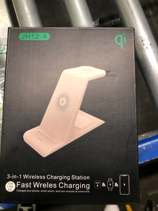 Photo 3 of HATALKIN 3 in 1 Wireless Charging Station Compatible for Apple Products Multiple Devices Apple Watch 8 Ultra 7 SE 6 5 4 3 AirPods 3 Pro 2 iPhone 14 13 12 11 Pro Max XS XR 8 Fast Wireless Charger Stand Pink