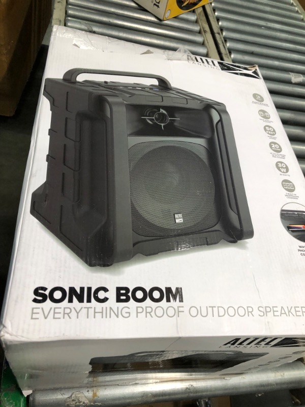 Photo 3 of Altec Lansing Sonic Boom - Waterproof Bluetooth Speaker with Phone Charger, IP67 Outdoor Speaker, 3 USB Charging Ports, 50 Foot Range & 20 Hours Battery Life