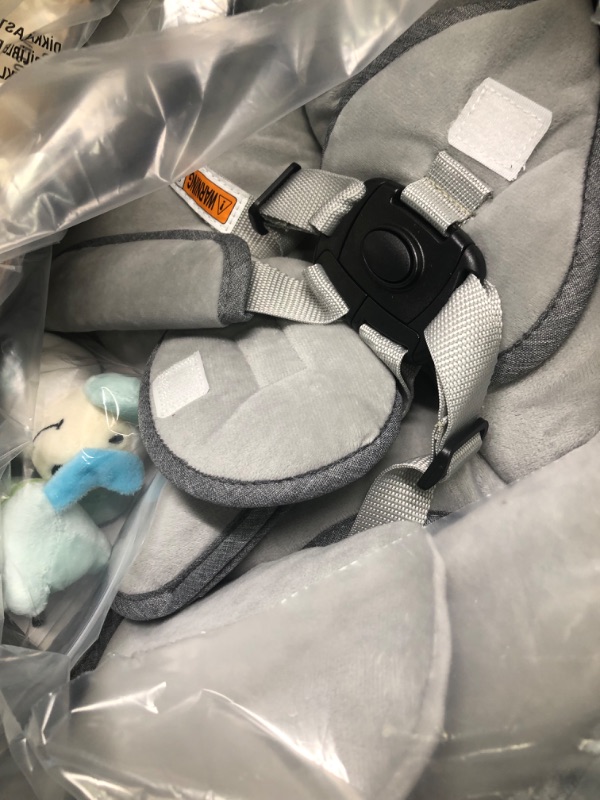 Photo 2 of BabyBond Baby Swings for Infants, Bluetooth Infant Swing with Preset Lullabies, 5 Point Harness Belt, 5 Speeds and Remote Control - Portable Baby Swing for Indoor and Outdoor (Grey)