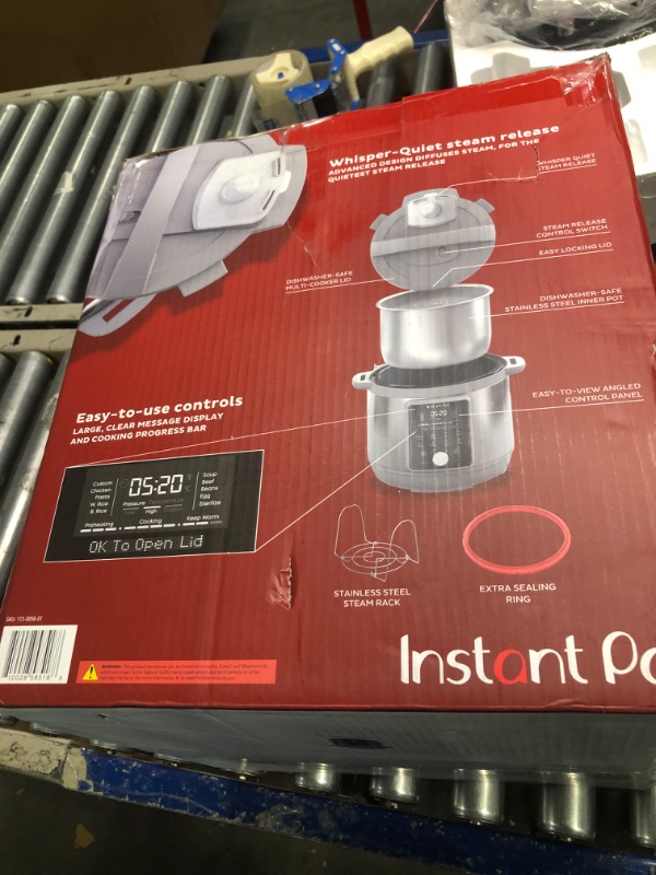 Photo 3 of ** FOR PARTS ONLY ** Instant Pot Duo Plus, 8-Quart Whisper Quiet 9-in-1 Electric Pressure Cooker, Slow Cooker, Rice Cooker, Steamer, Sauté, Yogurt Maker, Warmer & Sterilizer, App With Over 800 Recipes, Stainless Steel 8QT Duo Plus