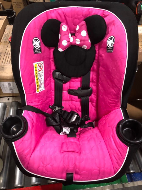 Photo 3 of Disney Baby Onlook 2-in-1 Convertible Car Seat, Rear-Facing 5-40 pounds and Forward-Facing 22-40 pounds and up to 43 inches, Mouseketeer Minnie