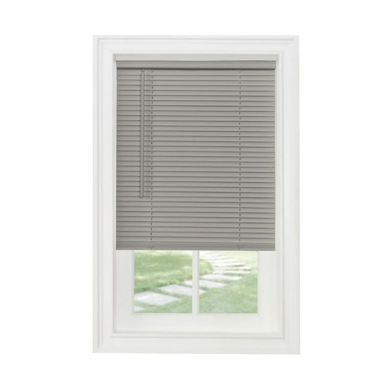 Photo 1 of Achim 1" Cordless Vinyl,PVC Mini Blinds Gray, 1.5" x 34"
