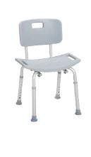 Photo 1 of Drive Medical RTL12202KDR Bathroom Bench with Back, Gray 