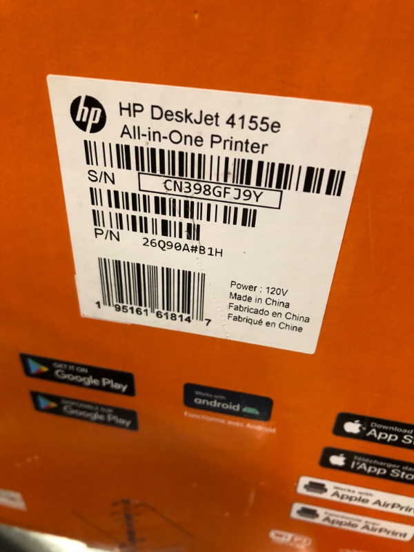 Photo 3 of HP DeskJet 4155e Wireless Color All-in-One Printer & 67XL Tri-Color High-Yield Ink Cartridge | 3YM58AN & 67XL Black High-Yield Ink Cartridge | 3YM57AN Printer + Tri-color Ink + Black Ink