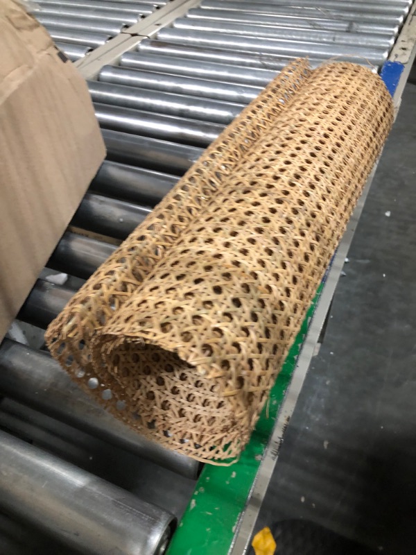 Photo 3 of 18" Width Cane Webbing 3.3Feet, Natural Rattan Webbing for Caning Projects, Woven Open Mesh Cane for Furniture, Chair, Cabinet, Ceiling 18"Wx40"L(3feet)