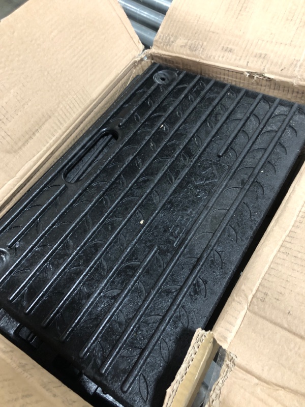 Photo 3 of 4" Inch Driveway Curb Ramp, Heavy Duty Rubber Ramps Perfect for Sidewalk, Low Cars, Curb Ramps for Motorhome, Truck, Shed Ramps, Pets & Wheelchair Threshold Ramp (4" Pack of 2)