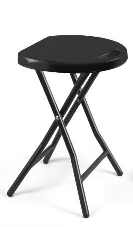 Photo 1 of ****** ONLY THE ONE **** TAVR Portable Folding Stool 18.1 Inch Set of 2 Heavy Duty Fold up Stool Metal and Plastic Foldable Stool for Adults Kitchen Garden Bathroom Collapsible Round Stool, 440 lbs Capacity, Black set of 2,BLACK