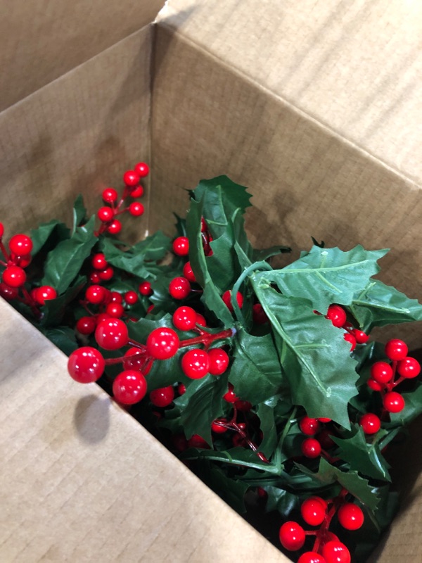 Photo 2 of  Christmas Garlands with Berries Artificial Red Berry Garland for Christmas Decor 1