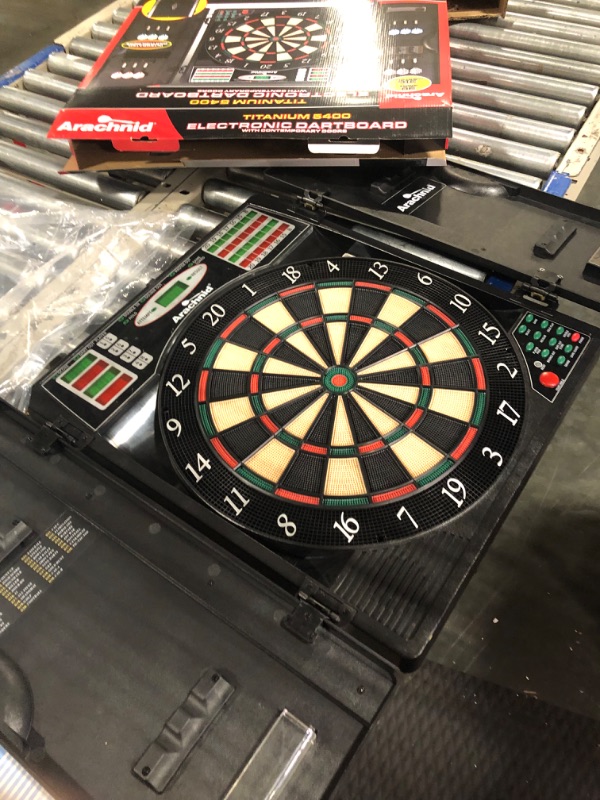Photo 5 of Arachnid Titanium 5400 Electronic Dartboard and Cabinet, Black