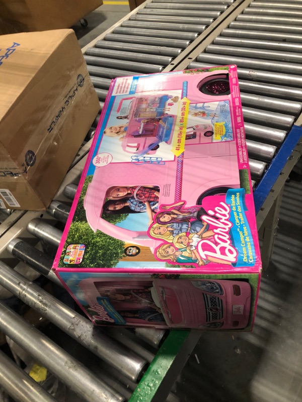 Photo 2 of Barbie Camper Playset With Barbie Accessories, Pool And Furniture, Rolling Vehicle With Campsite Transformation??? [Amazon Exclusive]