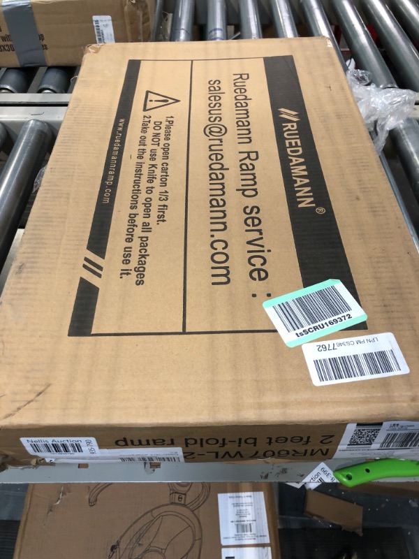 Photo 1 of Ruedamann 2'L x 28.3" W,Holds up to 600 lbs,Wheelchair Ramp with Non-Slip Surface,Portable Aluminum Wheelchair Ramp,Folding Ramps for Wheelchairs,Home,Steps,Stairs,Handicaps,Doorways Non-Skid 2FT