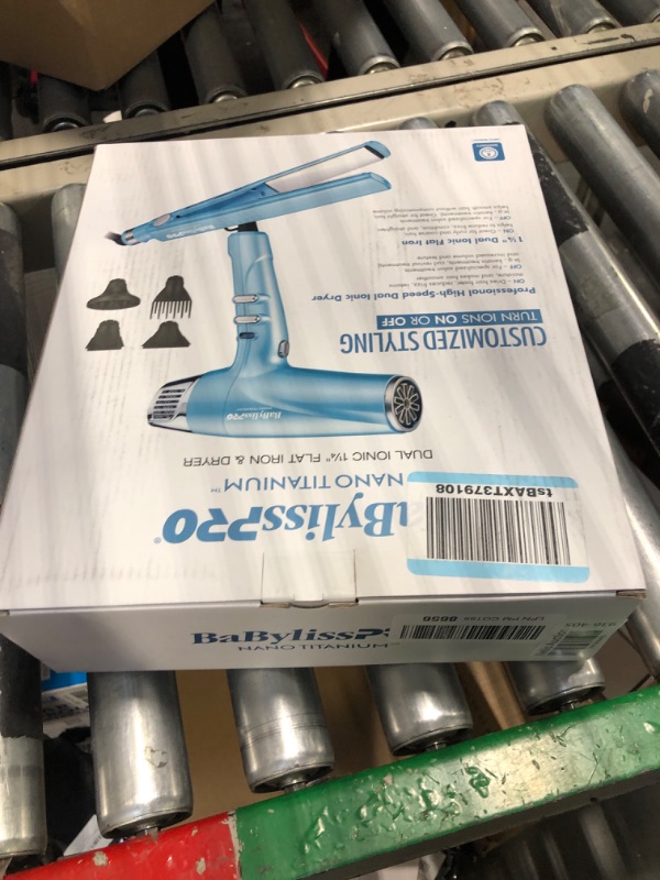 Photo 1 of BaBylissPRO Professional Nano Titanium Hair Dryer with Ionic Technology – Dries Hair Faster with Less Frizz Dual Ionic 1 -1/4 with hair dryer prepack
