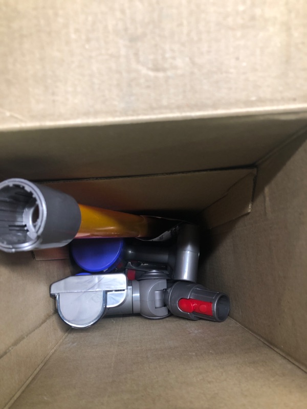 Photo 1 of Casdon Little Helper Dyson Cord-Free Vacuum Cleaner Toy, Grey, Orange and Purple (68702) Dyson Ball Vacuum Toy Vacuum with Working Suction and Sounds, 2 lbs, Grey/Yellow/Multicolor Toy + Dyson Ball Vacuum