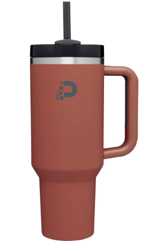 Photo 1 of 40oz/1180ml Tumbler With Handle, Lid, Straw And Silicone Boot Reusable Double Wall Vacuum 18/8 Stainless Steel Coffee Travel Mug Portable Insulated Beer Cup (Red Dust, 40OZ) Red Dust 40OZ