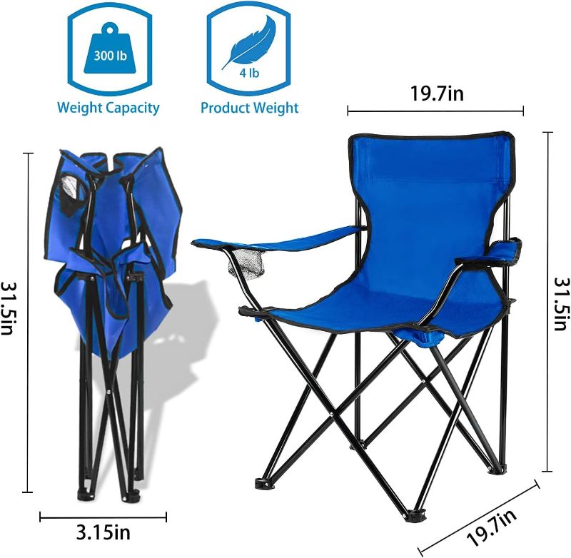 Photo 1 of CHILDRENS  Portable Camping Chairs Enjoy The Outdoors with a Versatile Folding Chair, Sports Chair, Outdoor Chair & Lawn Chair, Navy Blue