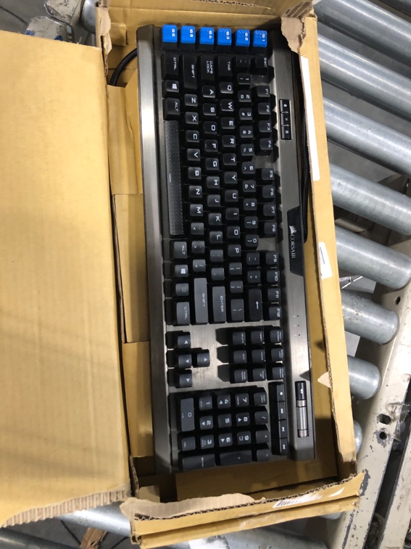 Photo 3 of CORSAIR K70 CORE RGB Mechanical Gaming Keyboard with Palmrest - Pre-lubricated Corsair MLX Red Linear Keyswitches - Sound Dampening - Media Control - BLUE 