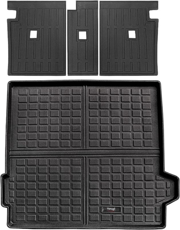 Photo 1 of Yonugli Cargo Mats Compatible for 2024 BMW X5 2019 2020 2021 2022 2023 2024 Trunk Cargo Liner and Rear Seat Backrest Mats Set TPE All Weather Waterproof Protect (BMW X5 Cargo Liner+Backrest Mats)