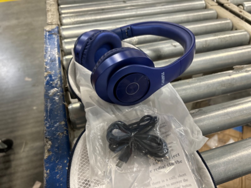 Photo 1 of Bluetooth Headphones Wireless,TUINYO Over Ear Stereo Wireless Headset 40H Playtime with deep bass, Soft Memory-Protein Earmuffs, Built-in Mic Wired Mode PC/Cell Phones/TV-Dark Blue