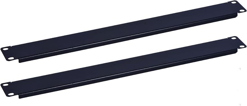 Photo 1 of 1U Blank Rack Mount Panel Spacer for 19in Server Rack Enclosure or Network Cabinet – 2 Pack