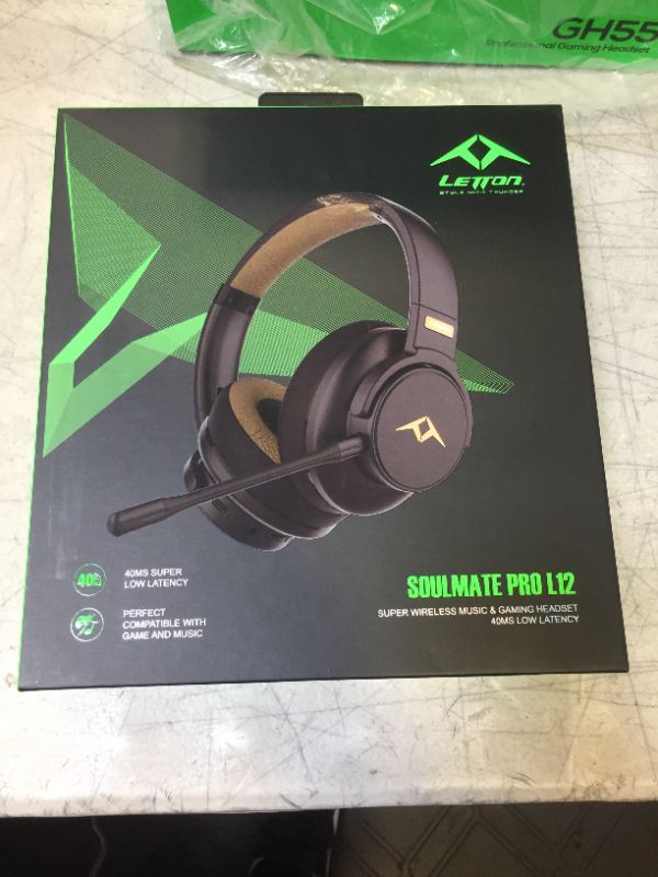 Photo 3 of LETTON 2.4GHz Wireless Gaming Headsets with Detachable 3.5mm Jack Wired Over Ear Headphones for PC, PS5, PS4, Switch, Xbox One Series
